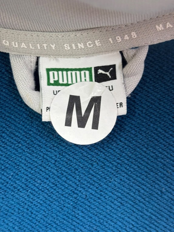 PUMA TRACK JACKET SPORTSWEAR ΓΚΡΙ ΜΠΛΕ ΠΡΑΣΙΝΟ ΓΥΝΑΙΚΕΙΟ PRE OWNED M