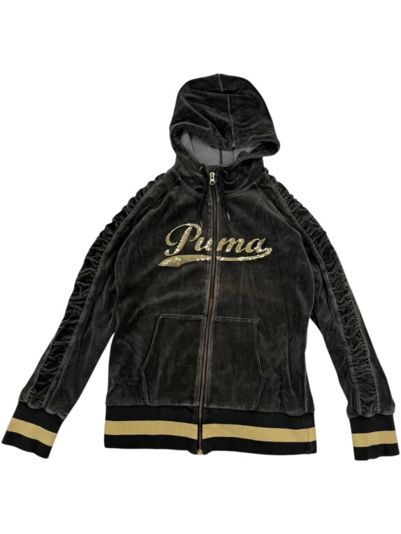 PUMA ΒΕΛΟΥΤΕ ΖΑΚΕΤΑ HOODIE ΜΕ ΠΟΥΛΙΕΣ (Velour) – S/M