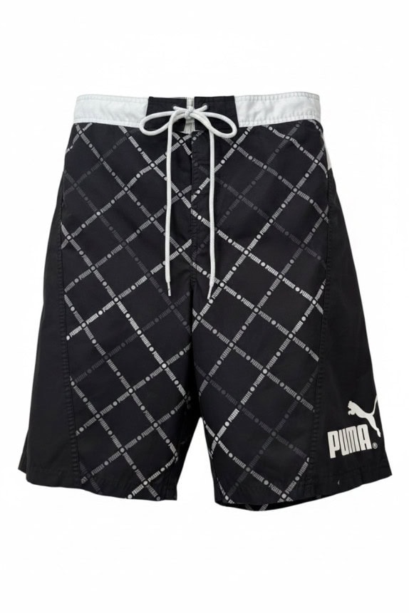 PUMA BOARD SHORTS SPORTSWEAR BLACK MENS PRE OWNED S