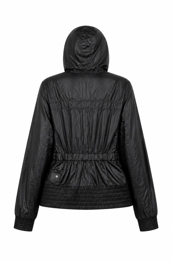 PUMA Y2K WINDBREAKER MINIMAL BLACK WOMEN PRE OWNED M