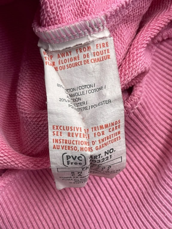 Puma Ζακέτα Φούτερ Big Logo Ροζ Γυναικείο S