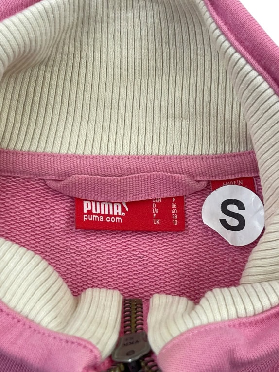 Puma Ζακέτα Φούτερ Big Logo Ροζ Γυναικείο S