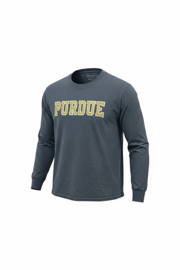 Purdue University Longsleeve T-Shirt Grey Unisex L