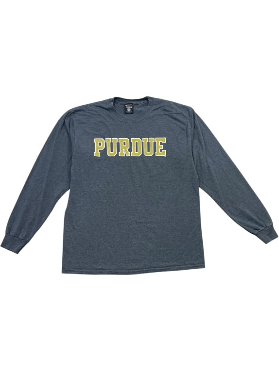 Purdue University Longsleeve T-Shirt Grey Unisex L