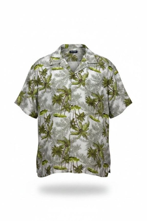 PURITAN ΠΟΥΚΑΜΙΣΟ HAWAIIAN PRINT ΠΡΑΣΙΝΟ ΑΝΤΡΙΚΟ PRE OWNED XL