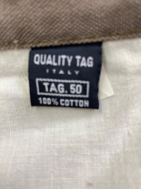QUALITY TAG ITALY PANTALONI CHINO WORKWEAR VINTAGE MARRONE DA UOMO MEDIUM / TAG 50