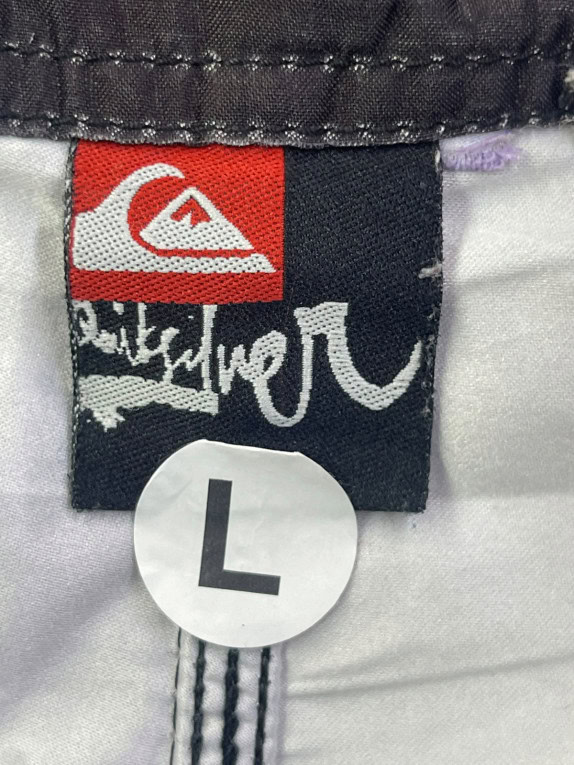 QUIKSILVER BOARD SHORTS GRAPHIC ΜΠΕΖ ΜΠΟΡΝΤΟ ΑΝΤΡΙΚΟ PRE OWNED L