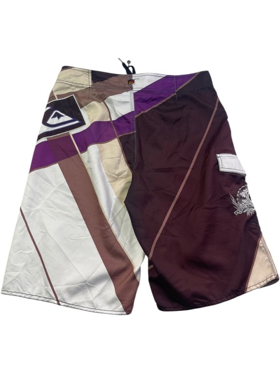 QUIKSILVER BOARD SHORTS GRAPHIC ΜΠΕΖ ΜΠΟΡΝΤΟ ΑΝΤΡΙΚΟ PRE OWNED L