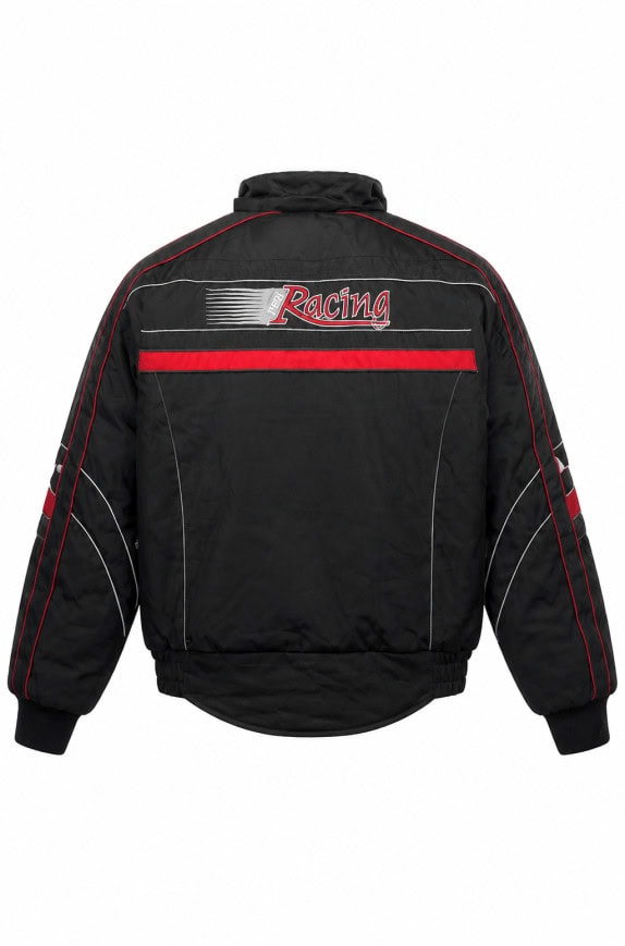 RACING JACKET ΜΕ ΕΚΤΥΠΩΣΗ ΜΑΥΡΟ ΑΝΤΡΙΚΟ PRE OWNED M