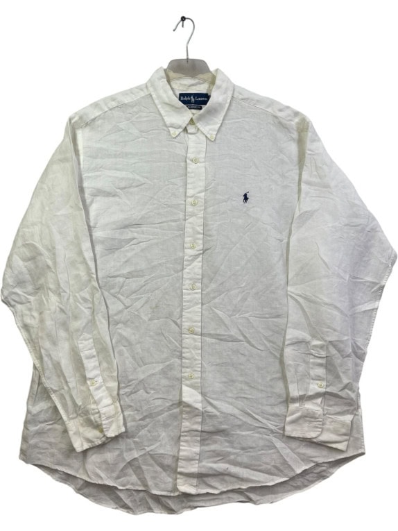 RALPH LAUREN BUTTON DOWN ΠΟΥΚΑΜΙΣΟ CLASSIC ΛΕΥΚΟ ΑΝΤΡΙΚΟ PRE OWNED XL