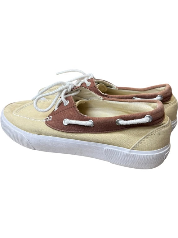 RALPH LAUREN Canvas Boat Sneakers Δίχρωμα Beige / Καφέ Unisex 37