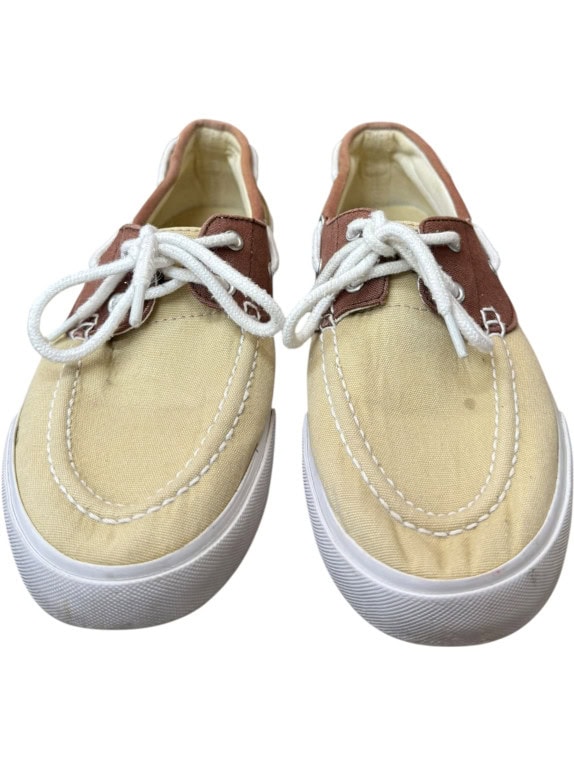 RALPH LAUREN Canvas Boat Sneakers Δίχρωμα Beige / Καφέ Unisex 37