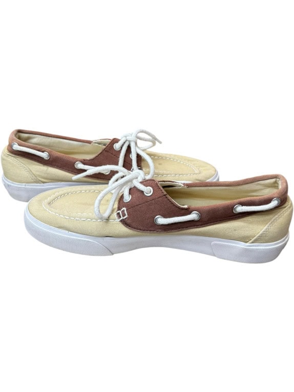 RALPH LAUREN Canvas Boat Sneakers Δίχρωμα Beige / Καφέ Unisex 37