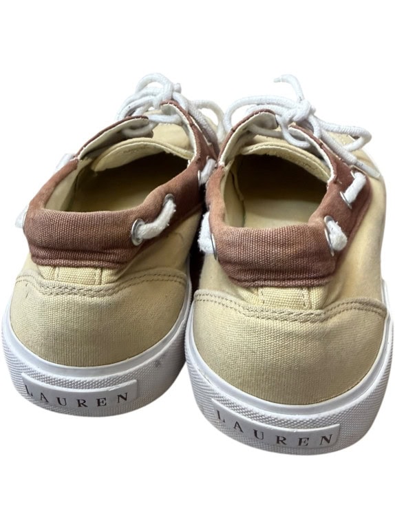 RALPH LAUREN Canvas Boat Sneakers Δίχρωμα Beige / Καφέ Unisex 37