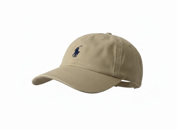 RALPH LAUREN CAP EMBROIDERED BEIGE UNISEX PRE OWNED