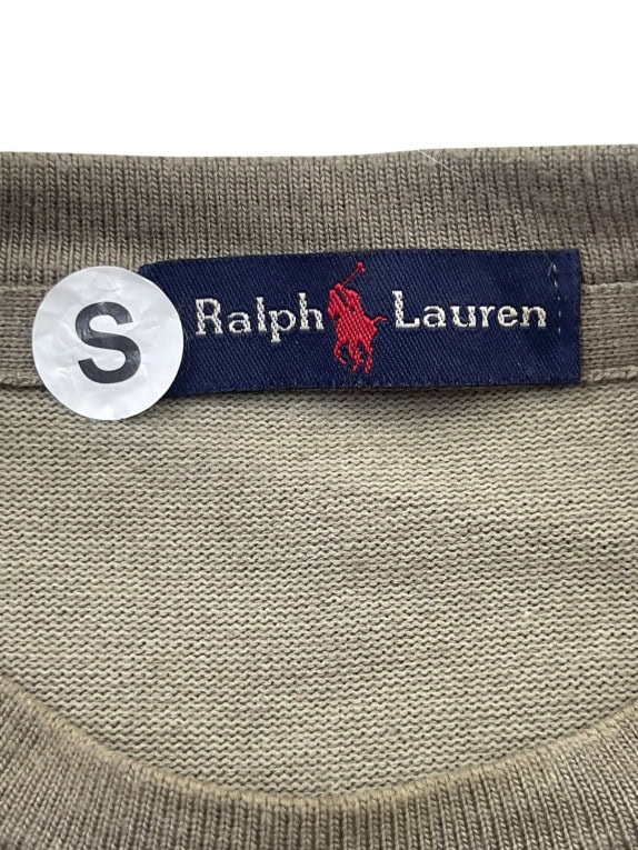 RALPH LAUREN CREWNECK SWEATER MINIMAL OLIVE MENS PRE OWNED S