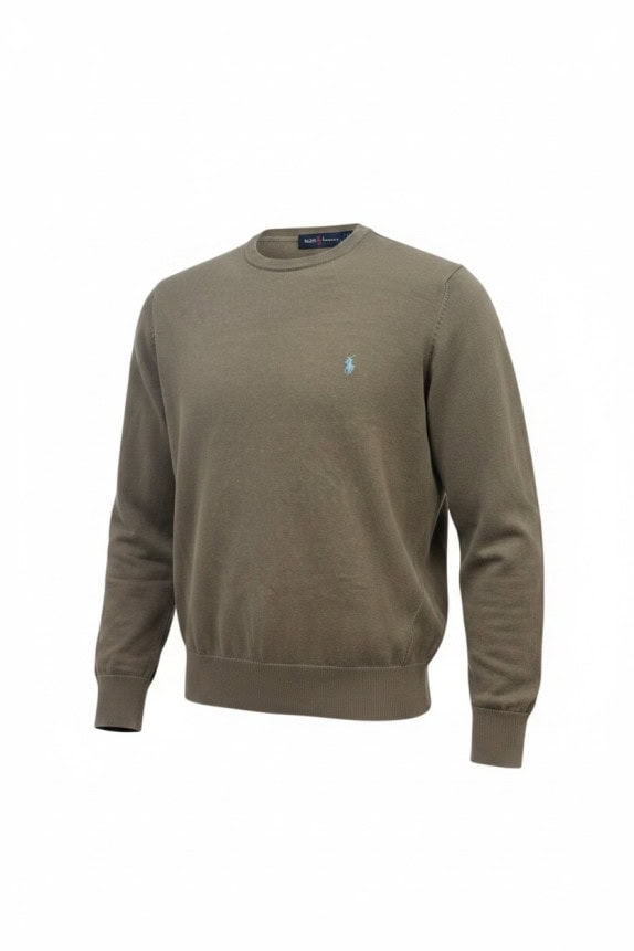 RALPH LAUREN CREWNECK ΠΟΥΛΟΒΕΡ MINIMAL OLIVE ΑΝΤΡΙΚΟ PRE OWNED S