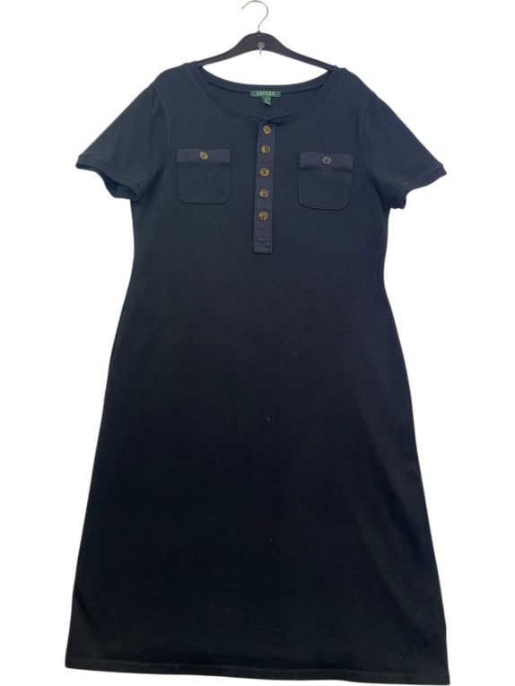 RALPH LAUREN ΦΟΡΕΜΑ POLO MINIMAL ΜΑΥΡΟ ΓΥΝΑΙΚΕΙΟ PRE OWNED XL