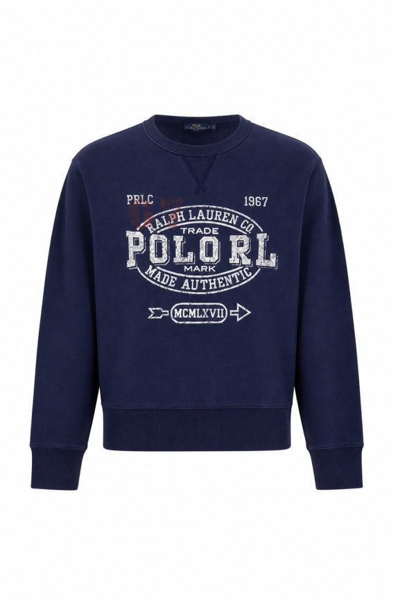 RALPH LAUREN ΦΟΥΤΕΡ ΜΕΣΑΙΟΥ ΒΑΡΟΥΣ GRAPHIC ΜΠΛΕ ΑΝΤΡΙΚΟ PRE OWNED M