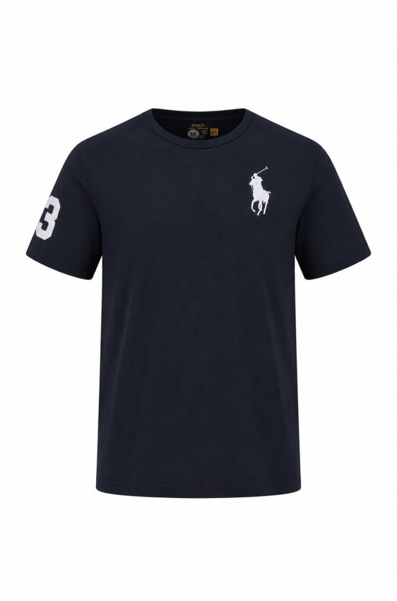 RALPH LAUREN GRAPHIC TEE MINIMAL NAVY UOMO PRE OWNED M