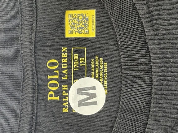 RALPH LAUREN GRAPHIC TEE MINIMAL NAVY ΑΝΤΡΙΚΟ PRE OWNED M