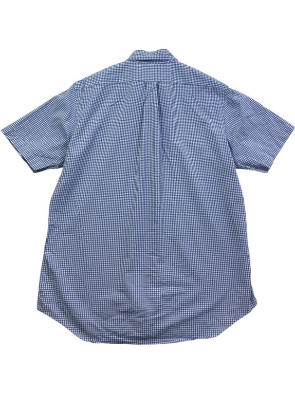 RALPH LAUREN ΚΟΝΤΟΜΑΝΙΚΟ ΠΟΥΚΑΜΙΣΟ CLASSIC ΚΑΡΟ ΜΠΛΕ ΑΝΤΡΙΚΟ PRE OWNED L