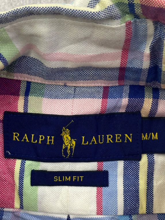 RALPH LAUREN ΚΟΝΤΟΜΑΝΙΚΟ ΠΟΥΚΑΜΙΣΟ CLASSIC ΚΑΡΟ OFF WHITE ΑΝΤΡΙΚΟ PRE OWNED M