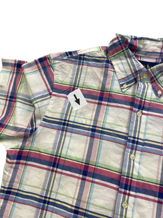 RALPH LAUREN ΚΟΝΤΟΜΑΝΙΚΟ ΠΟΥΚΑΜΙΣΟ CLASSIC ΚΑΡΟ OFF WHITE ΑΝΤΡΙΚΟ PRE OWNED M