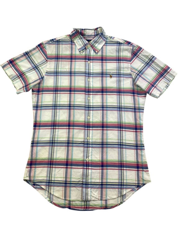 RALPH LAUREN ΚΟΝΤΟΜΑΝΙΚΟ ΠΟΥΚΑΜΙΣΟ CLASSIC ΚΑΡΟ OFF WHITE ΑΝΤΡΙΚΟ PRE OWNED M