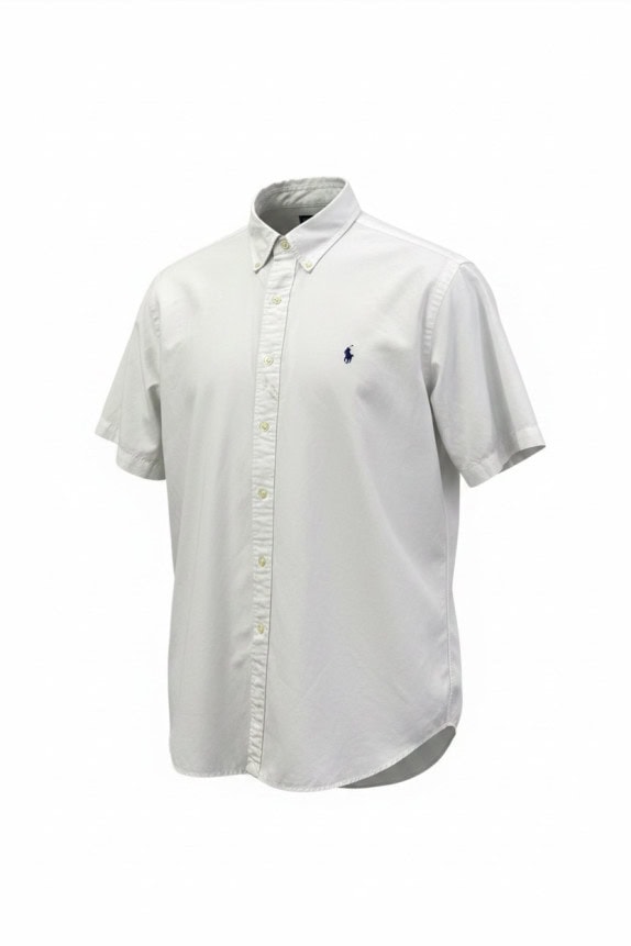 RALPH LAUREN ΚΟΝΤΟΜΑΝΙΚΟ ΠΟΥΚΑΜΙΣΟ CLASSIC ΛΕΥΚΟ ΑΝΤΡΙΚΟ PRE OWNED L