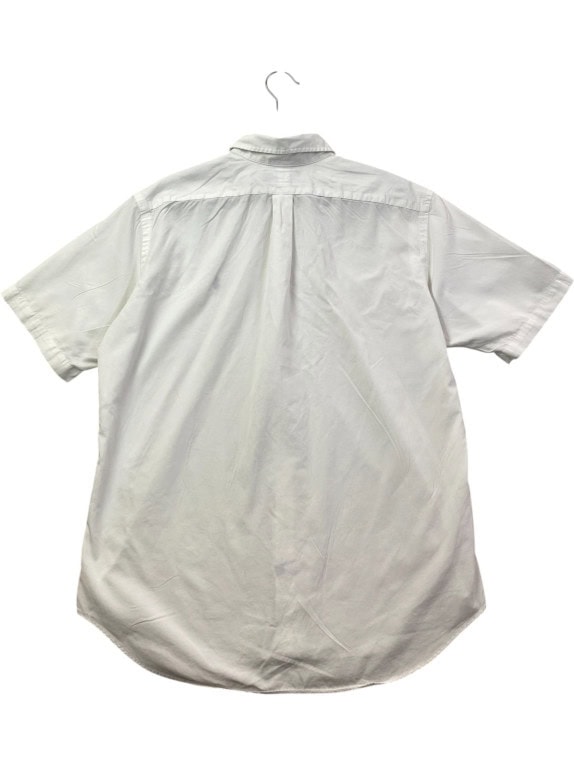 RALPH LAUREN SHORT SLEEVE SHIRT CLASSIC WHITE MENS PRE OWNED L