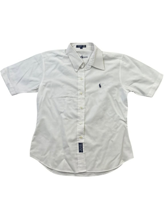 RALPH LAUREN ΚΟΝΤΟΜΑΝΙΚΟ ΠΟΥΚΑΜΙΣΟ CLASSIC ΛΕΥΚΟ ΑΝΤΡΙΚΟ PRE OWNED S