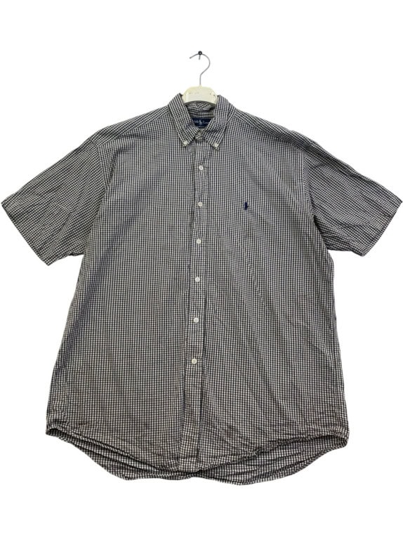 RALPH LAUREN ΚΟΝΤΟΜΑΝΙΚΟ ΠΟΥΚΑΜΙΣΟ ΚΑΡΟ NAVY ΑΝΤΡΙΚΟ PRE OWNED L