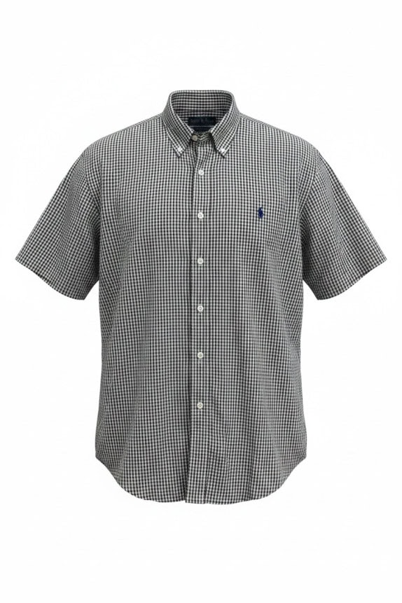 RALPH LAUREN ΚΟΝΤΟΜΑΝΙΚΟ ΠΟΥΚΑΜΙΣΟ ΚΑΡΟ NAVY ΑΝΤΡΙΚΟ PRE OWNED L