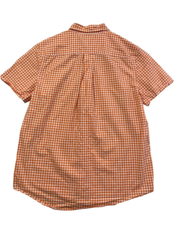 RALPH LAUREN CAMICIA A MANICHE CORTE CHECK ARANCIONE UOMO PRE OWNED S