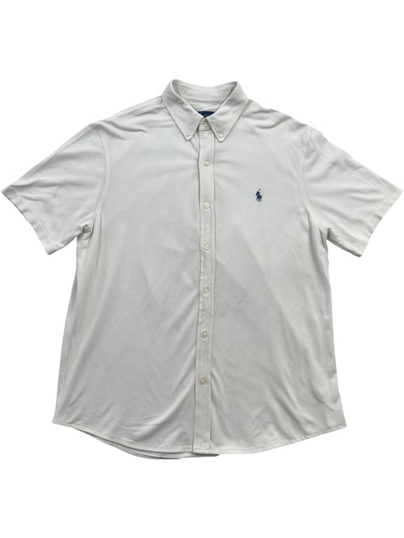 Ralph Lauren Camicia a maniche corte bianca Featherweight Mesh