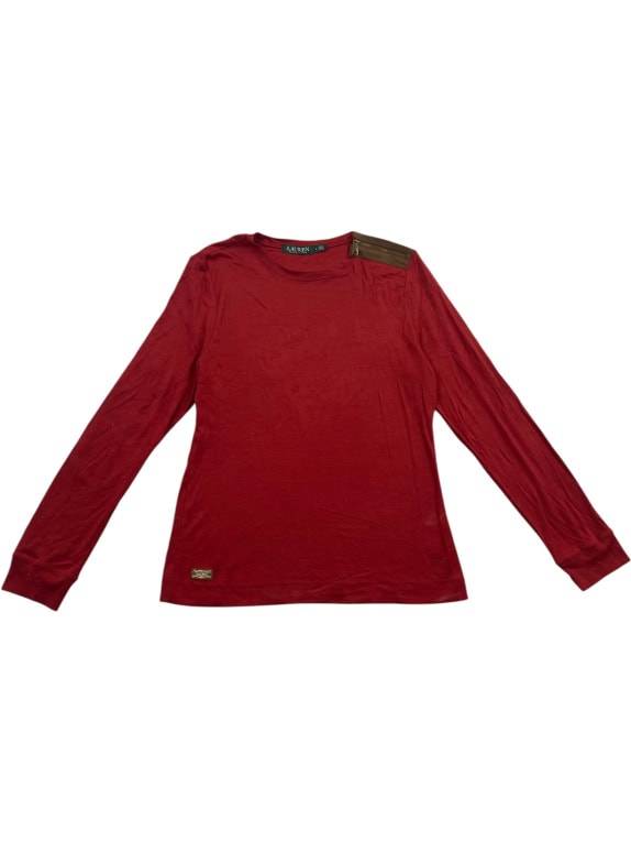 RALPH LAUREN LAUREN Μπλούζα Μακρυμάνικη Casual Κόκκινη Γυναικεία L