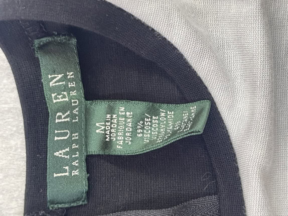 RALPH LAUREN LONGSLEEVE ΜΟΝΟΧΡΩΜΟ ΜΑΥΡΟ ΛΕΥΚΟ ΓΥΝΑΙΚΕΙΟ PRE OWNED M