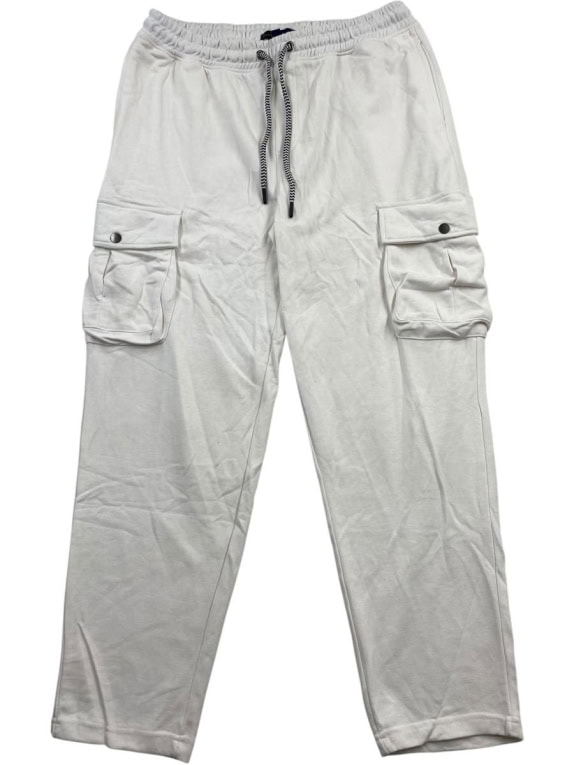 RALPH LAUREN Παντελόνι Φόρμα Cargo Custom Slim Fit Λευκό Ανδρικό XL