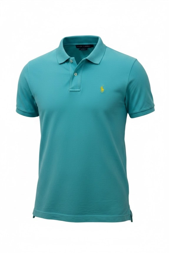 RALPH LAUREN POLO SHIRT MINIMAL TURQUOISE MENS PRE OWNED M