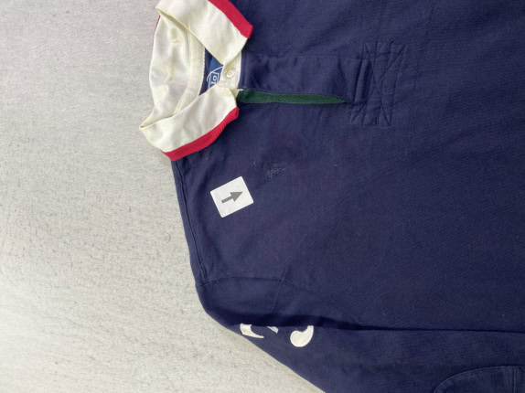 RALPH LAUREN POLO SHIRT RACING NAVY UOMO PRE OWNED XL
