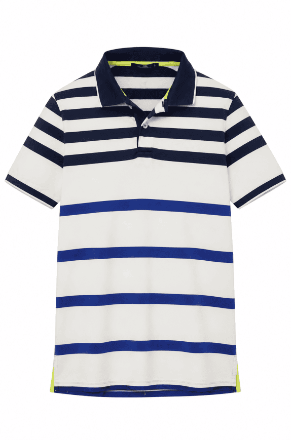 RALPH LAUREN POLO SHIRT STRIPED NAVY ΛΕΥΚΟ ΑΝΤΡΙΚΟ PRE OWNED S