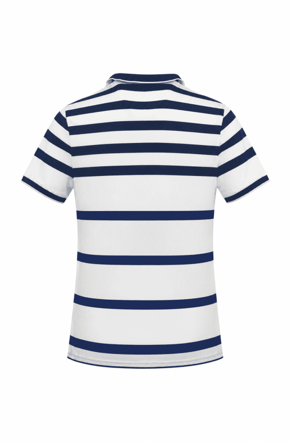 RALPH LAUREN POLO SHIRT RIGATA NAVY BIANCO UOMO PRE OWNED S