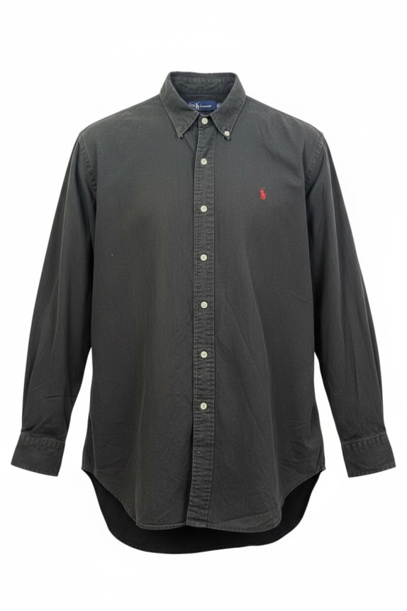RALPH LAUREN Πουκάμισο Blaire Logo Μαύρο UNISEX XXL