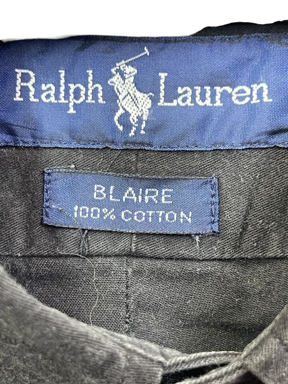 RALPH LAUREN Camicia Blaire Logo Nera UNISEX XXL