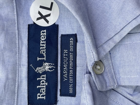RALPH LAUREN ΠΟΥΚΑΜΙΣΟ BUTTON DOWN CLASSIC LIGHT BLUE ΑΝΤΡΙΚΟ PRE OWNED XL