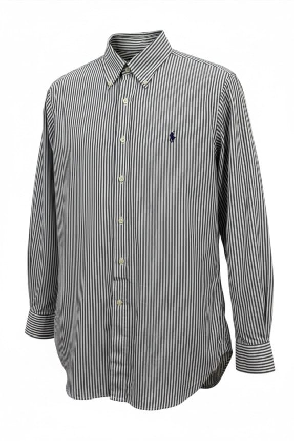 RALPH LAUREN ΠΟΥΚΑΜΙΣΟ BUTTON DOWN CLASSIC ΜΑΥΡΟ ΛΕΥΚΟ ΑΝΤΡΙΚΟ PRE OWNED L