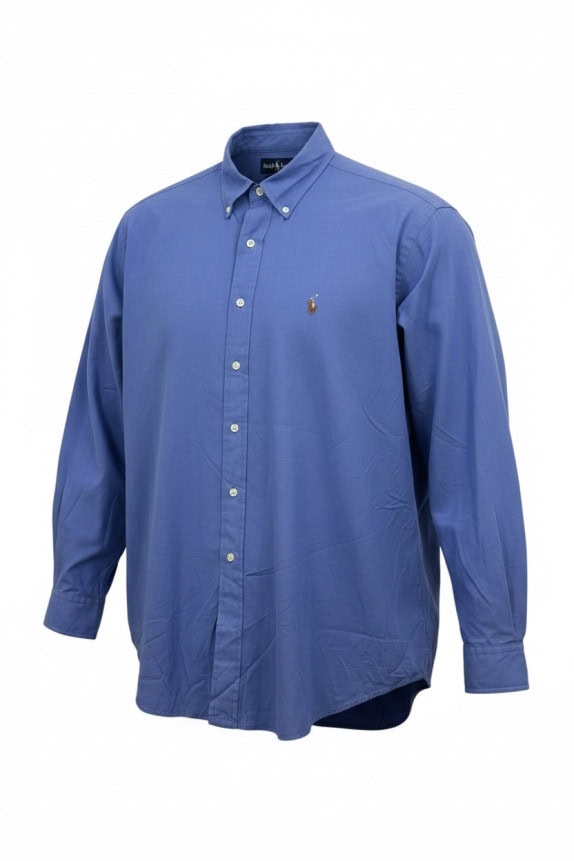 RALPH LAUREN ΠΟΥΚΑΜΙΣΟ BUTTON DOWN CLASSIC ΜΠΛΕ ΑΝΤΡΙΚΟ PRE OWNED XL