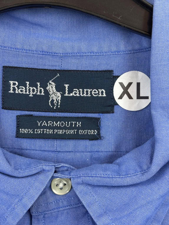 RALPH LAUREN ΠΟΥΚΑΜΙΣΟ BUTTON DOWN CLASSIC ΜΠΛΕ ΑΝΤΡΙΚΟ PRE OWNED XL