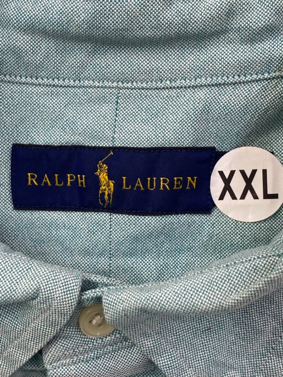 RALPH LAUREN ΠΟΥΚΑΜΙΣΟ BUTTON DOWN ΚΛΑΣΙΚΟ ΓΑΛΑΖΙΟ ΑΝΤΡΙΚΟ PRE OWNED XXL